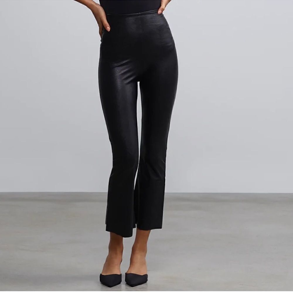 Commando Faux Leather Cropped Flare Pant